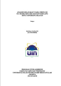 Analisis kelayakan usaha cireng isi Ud. Selera kita Kecamatan Pamulang Kota Tangerang Selatan